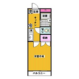 フォレストパレス 1Kの間取図画像