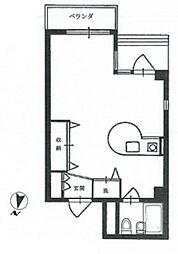 サンレミナス ワンルームの間取図画像