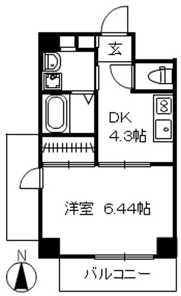 ラパーズタカタ ｜広島県広島市中区大手町2丁目(賃貸マンション1DK・4階・26.40㎡)の写真 その2