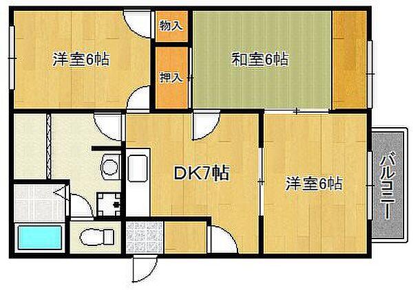 クレール上所II 103｜新潟県新潟市中央区上所中３丁目(賃貸アパート3DK・1階・57.96㎡)の写真 その2