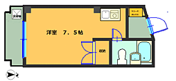 フラワー西ヶ谷 ワンルームの間取図画像