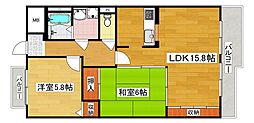 テネレッツァ住之江公園 2LDKの間取図画像