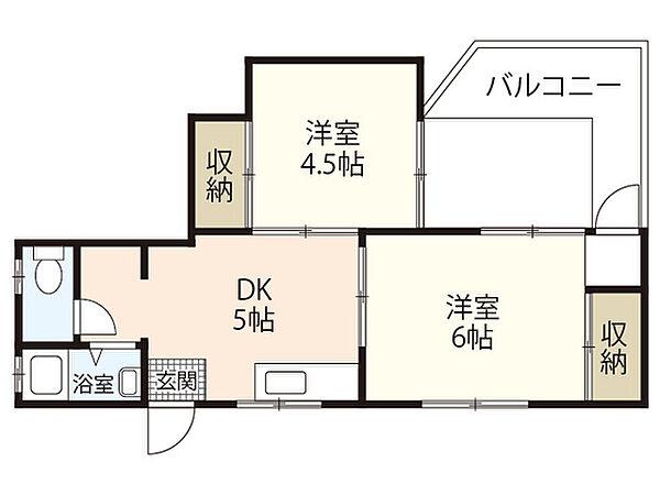 ヤマトビル ｜広島県広島市西区三篠北町(賃貸マンション2DK・5階・37.80㎡)の写真 その2