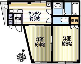 アイシン神戸ビル 401 ｜ 兵庫県神戸市東灘区御影本町２丁目17-3（賃貸マンション2DK・4階・36.03㎡） その2