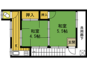 藤井アパート 201 ｜ 大分県別府市上人南（賃貸アパート2K・2階・29.60㎡） その2