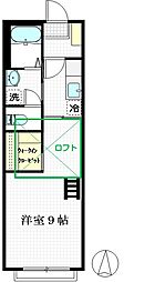 Sunny Maison 2階1Kの間取り