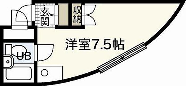 広島県広島市中区吉島新町1丁目(賃貸マンション1R・4階・16.20㎡)の写真 その2