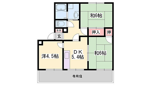 パインコートＳＥＩＷＡ　A棟 ｜兵庫県高砂市曽根町(賃貸アパート3DK・2階・50.81㎡)の写真 その2