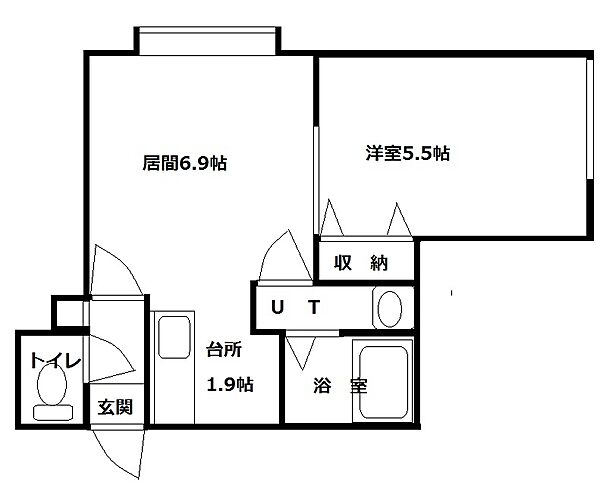 ヴィレッジ精進河公園 103｜北海道札幌市豊平区中の島二条９丁目(賃貸アパート1DK・1階・29.80㎡)の写真 その2