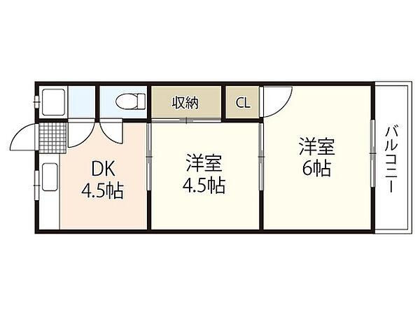 久保アパートII ｜広島県広島市安佐南区長束西4丁目(賃貸アパート2DK・1階・30.00㎡)の写真 その2