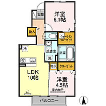 ヒメリア 101 ｜ 山口県宇部市中村１丁目6-29（賃貸アパート2LDK・1階・52.39㎡） その2