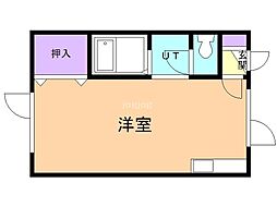 メゾン花園 ワンルームの間取図画像