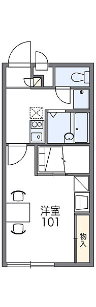 レオパレスアラモード 110｜栃木県栃木市平井町(賃貸アパート1K・1階・23.18㎡)の写真 その2