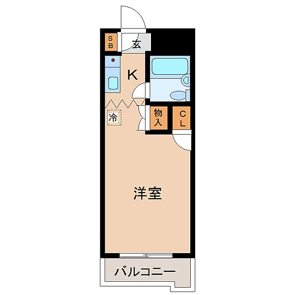 メゾン・ド・エルヴェ ｜宮城県仙台市青葉区子平町(賃貸マンション1R・2階・18.09㎡)の写真 その2