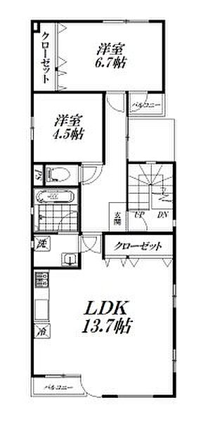 La Fleur yayoi（ラ・フルール弥生） ｜埼玉県熊谷市弥生１丁目(賃貸マンション2LDK・2階・67.73㎡)の写真 その2