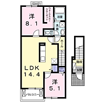 House Eureka　（ハウス　ユーリカ）  ｜ 大阪府羽曳野市樫山（賃貸アパート2LDK・2階・61.16㎡） その2