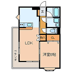 レオパレススタイリッシュコート 1LDKの間取図画像