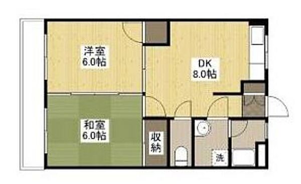 広島県広島市安佐南区緑井2丁目(賃貸アパート2DK・2階・45.00㎡)の写真 その3