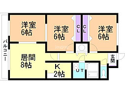 間取図画像 3LDK