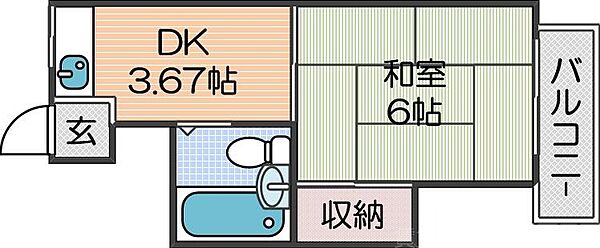 マンションやまと ｜大阪府大阪市住吉区長居東4丁目(賃貸マンション1DK・4階・18.00㎡)の写真 その2