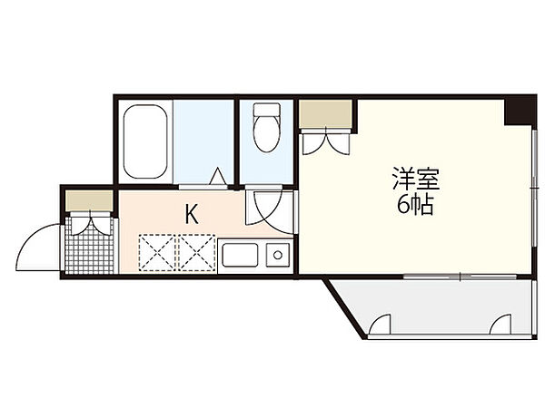 第6ガーデン 0301｜広島県広島市南区大州3丁目(賃貸マンション1K・3階・19.56㎡)の写真 その2