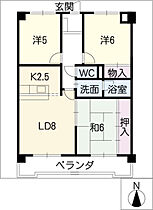 シャンポール葵 202 ｜ 愛知県名古屋市天白区鴻の巣2丁目601（賃貸マンション3LDK・2階・64.80㎡） その2