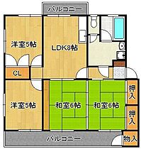 エメラルドタウン本城Ｆ棟　501号室  ｜ 福岡県北九州市八幡西区本城東4丁目（賃貸マンション4DK・5階・63.40㎡） その2