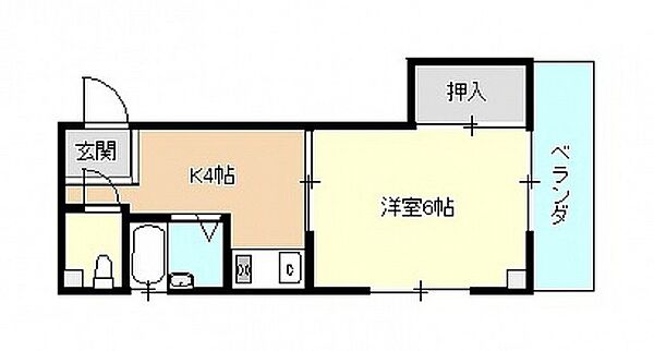 コーポ中通 ｜広島県広島市安佐南区長束1丁目(賃貸マンション1K・2階・21.43㎡)の写真 その2