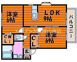 岡山県岡山市南区妹尾（賃貸アパート2LDK・2階・51.04㎡） その2