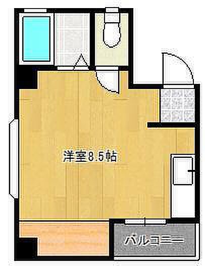 福岡県北九州市小倉南区守恒本町2丁目(賃貸マンション1R・3階・24.47㎡)の写真 その2