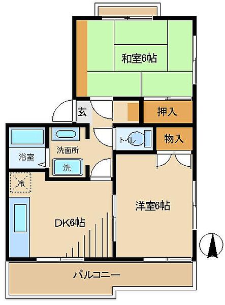 東京都小金井市貫井南町４丁目(賃貸アパート2DK・2階・42.23㎡)の写真 その1