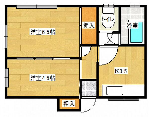 広島県広島市南区宇品東7丁目(賃貸アパート2K・1階・28.00㎡)の写真 その2