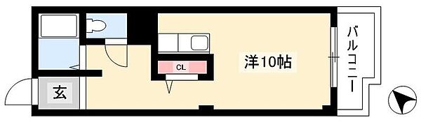 第1ヤマケンビル ｜愛知県名古屋市名東区上社2丁目(賃貸マンション1K・4階・25.58㎡)の写真 その2