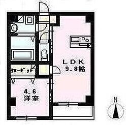 サンフォレスタ西古松 1LDKの間取図画像