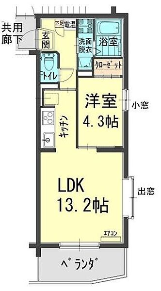 アリビオ富田 201｜岡山県岡山市北区富田(賃貸マンション1LDK・2階・39.98㎡)の写真 その2