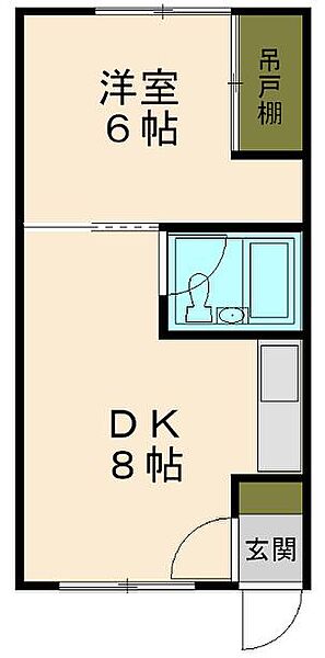 古川アパート A｜北海道小樽市緑1丁目(賃貸アパート1DK・2階・22.58㎡)の写真 その2