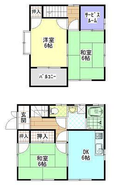 土橋貸住宅 ｜広島県福山市新涯町5丁目(賃貸一戸建3DK・--・62.10㎡)の写真 その2