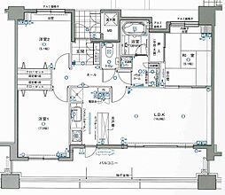 オーヴィジョン新屋敷 903 3LDKの間取り