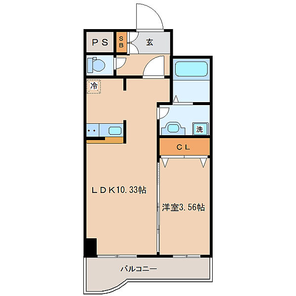 フェリシダ東仙台 ｜宮城県仙台市宮城野区東仙台３丁目(賃貸マンション1LDK・2階・33.25㎡)の写真 その2