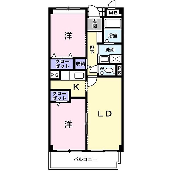 広島県広島市東区福田４丁目(賃貸マンション2LDK・3階・56.07㎡)の写真 その2