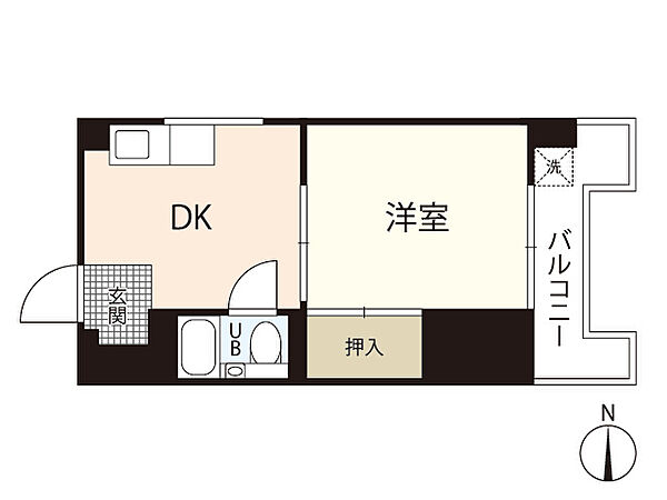 ベルクール富士見町 ｜広島県広島市中区富士見町(賃貸マンション1DK・7階・21.00㎡)の写真 その2