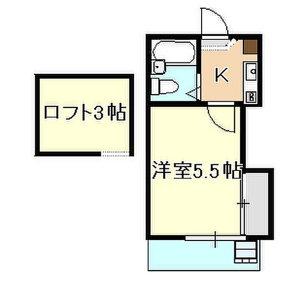 岡山県岡山市北区東古松２丁目(賃貸アパート1K・2階・16.50㎡)の写真 その2