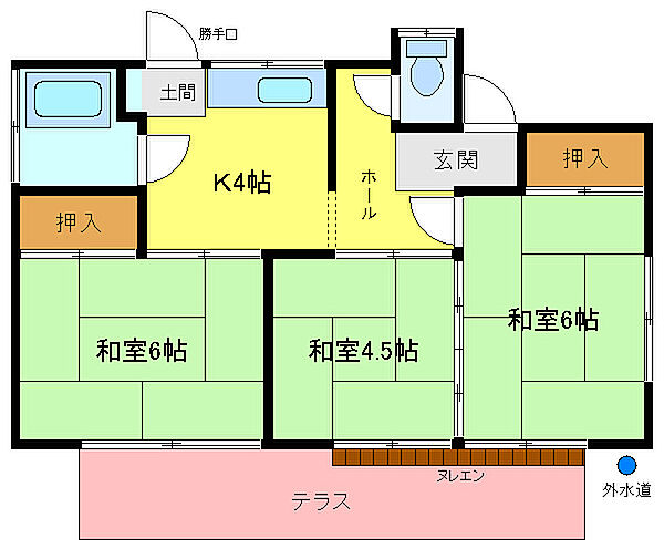 千葉県市原市飯沼(賃貸一戸建3K・--・48.02㎡)の写真 その2