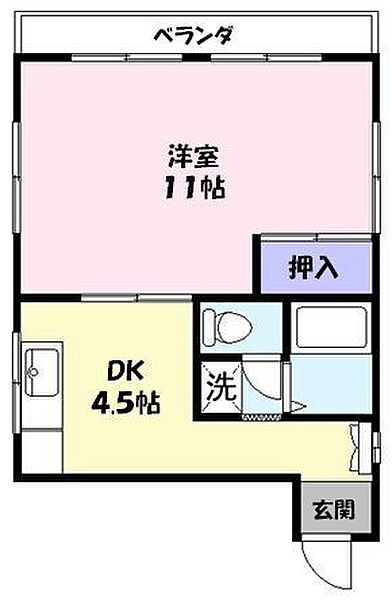 オリーブマンション 201｜鳥取県米子市博労町３丁目(賃貸マンション1DK・2階・36.00㎡)の写真 その2