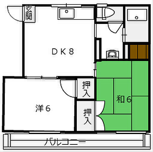 ファミールメゾン 103/202/203｜茨城県日立市大久保町５丁目(賃貸アパート2DK・2階・39.00㎡)の写真 その2