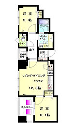 日神パレステージ小田急相模原フロント 2LDKの間取図画像