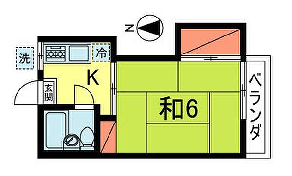 サンシィティ 205｜東京都杉並区松ノ木２丁目(賃貸アパート1K・2階・17.32㎡)の写真 その2