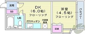 北海道札幌市中央区南四条西16丁目（賃貸マンション1DK・5階・23.08㎡） その2