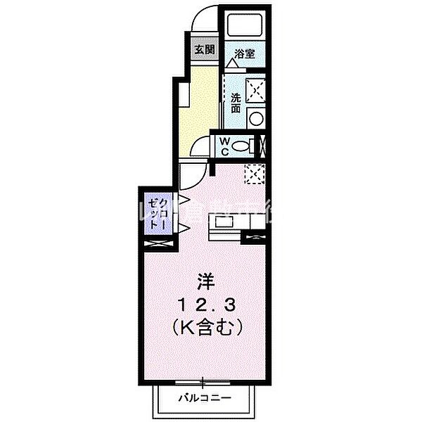 アメニティ中島Ｂ ｜岡山県倉敷市中島(賃貸アパート1R・1階・35.18㎡)の写真 その2