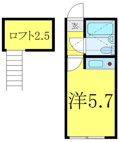 東京都板橋区稲荷台(賃貸アパート1R・2階・14.00㎡)の写真 その2